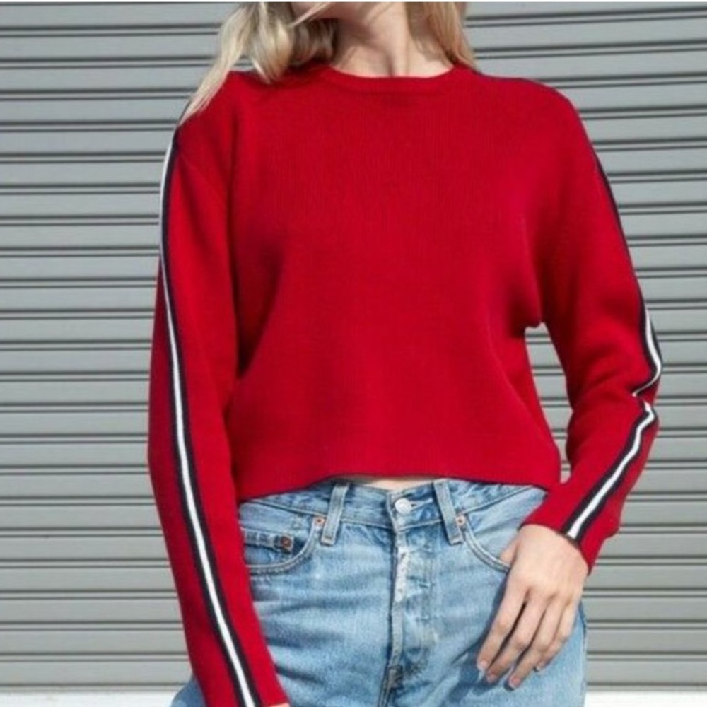 brandy red sweater